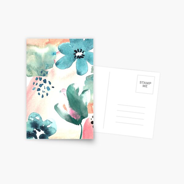 Pastel Flowers Postcard