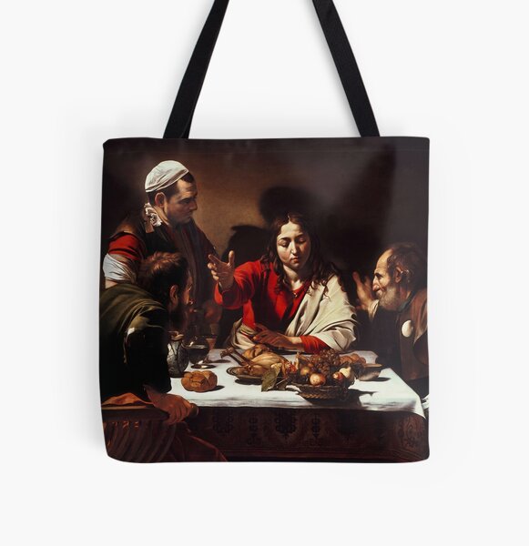 Caravaggio - Supper at Emmaus 1601 All Over Print Tote Bag