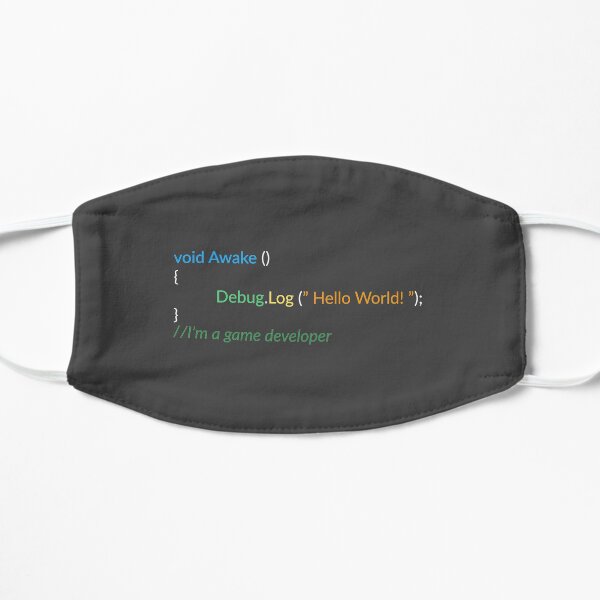 Hello World Flat Mask