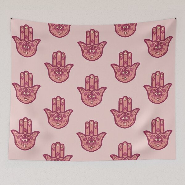 Item preview, Raspberry Sorbet | Hamsa Hand Amulet  designed and sold by Bloomandflo.