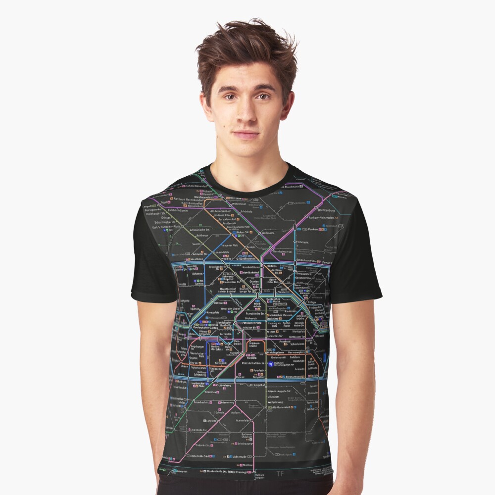 Berlin U-bahn map 2020 Graphic T-Shirt