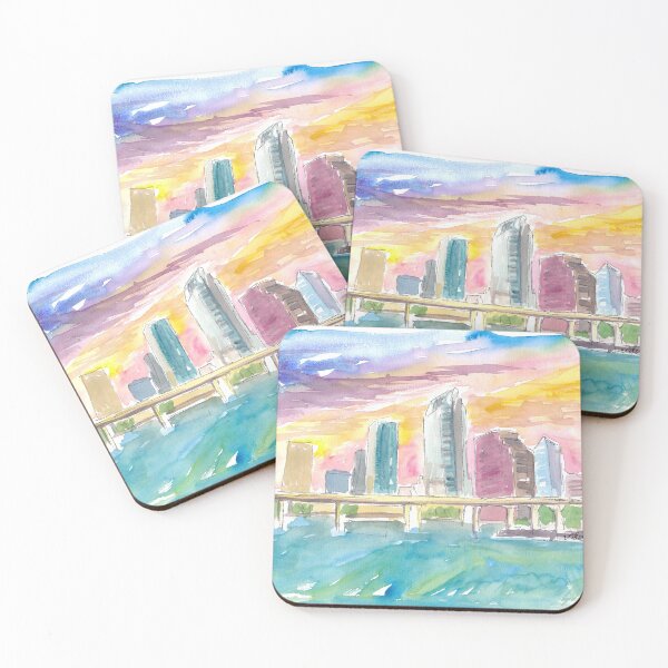 Item preview, Tampa Florida Skyline at Dusk designed and sold by artshop77.