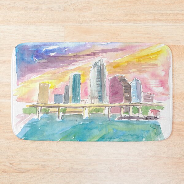 Item preview, Tampa Florida Skyline at Dusk designed and sold by artshop77.