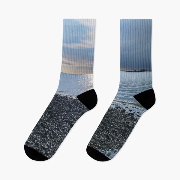 Item preview, Sunset On A Blue Ocean Rocky Beach Views designed and sold by BCreative4U.