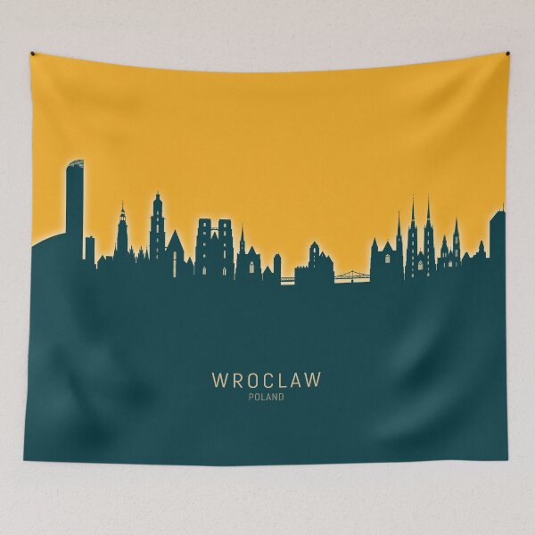 Item preview, Wroclaw Poland Skyline designed and sold by ArtPrints.