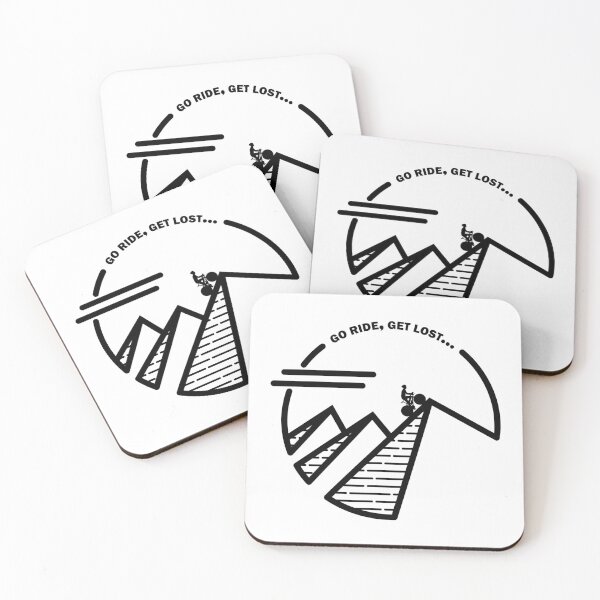 Item preview, Cyclist Climbing Abstract Triple Peaks designed and sold by RabeDesigns.