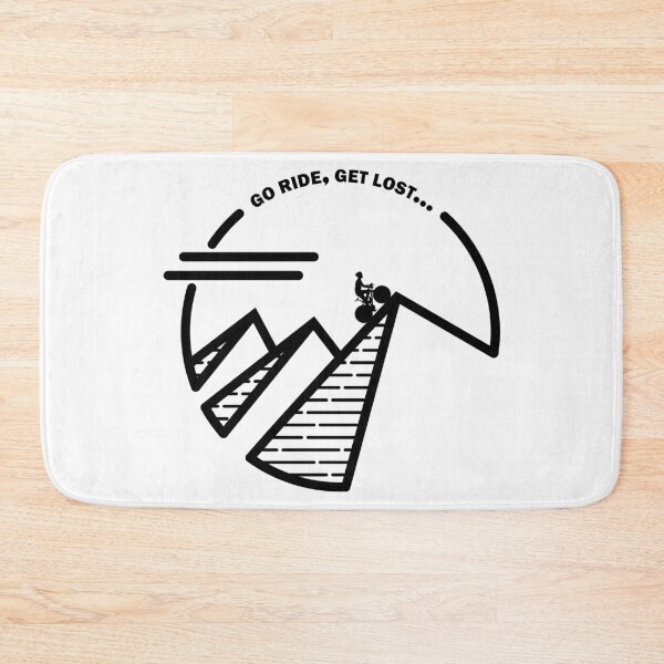 Item preview, Cyclist Climbing Abstract Triple Peaks designed and sold by RabeDesigns.