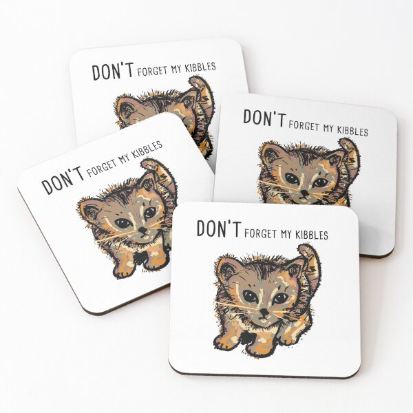 Item preview, Kitten and kibble cat humor gift idea designed and sold by Catcrea.