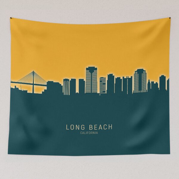 Item preview, Long Beach California Skyline designed and sold by ArtPrints.