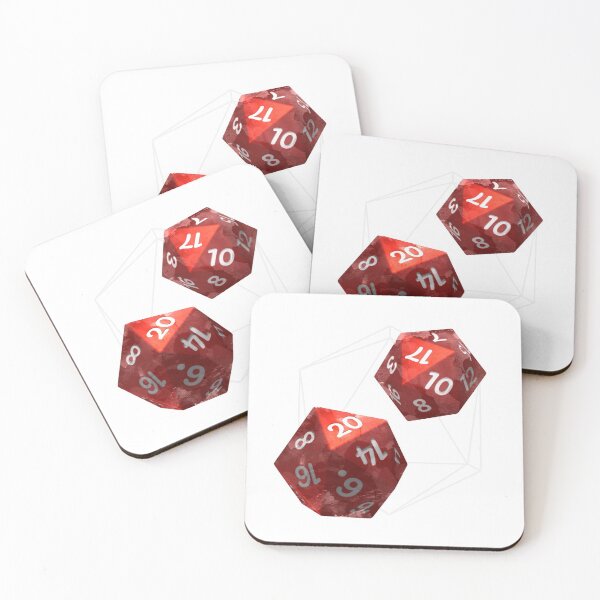 Item preview, Red 3D Twenty-Sided D20 Icosahedron Dice designed and sold by yisela.