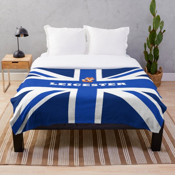 Leicester - Union Jack Flag Throw Blanket