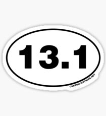 13.1 Miles Oval Sticker Sticker