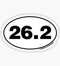 26.2 Miles Oval Sticker Sticker