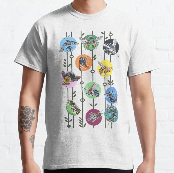 Native bees on stems Classic T-Shirt