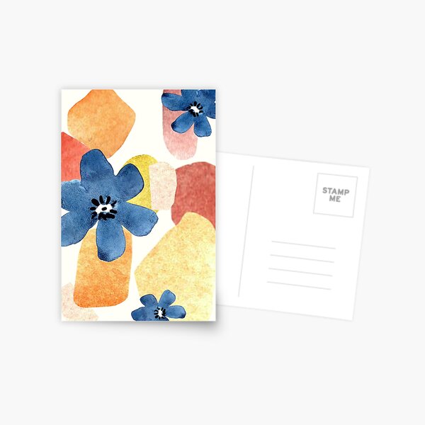 Abstract Flowers Postcard