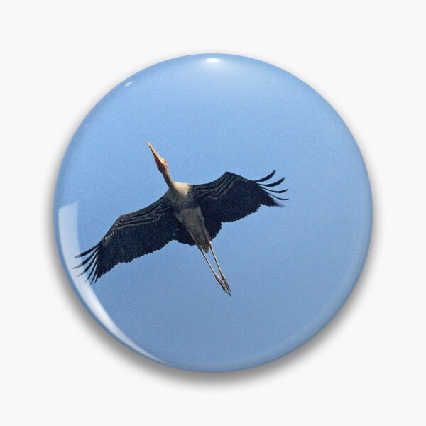 Item preview, A painted stork flying high in the sky.jpg designed and sold by ashishagarwal74.