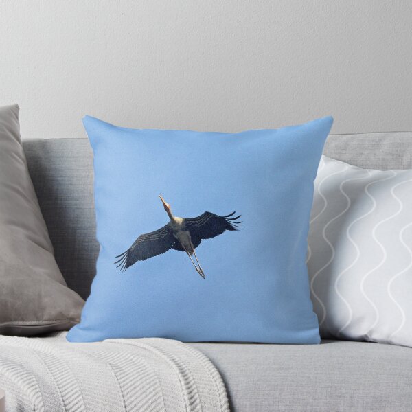 Item preview, A painted stork flying high in the sky.jpg designed and sold by ashishagarwal74.