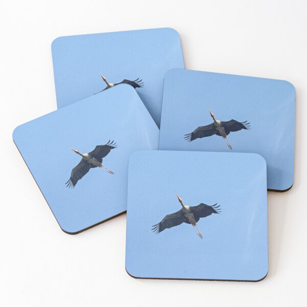 Item preview, A painted stork flying high in the sky.jpg designed and sold by ashishagarwal74.