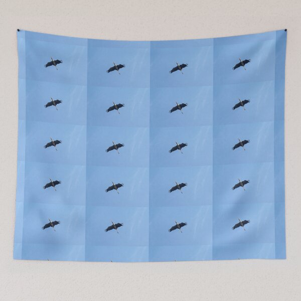 Item preview, A painted stork flying high in the sky.jpg designed and sold by ashishagarwal74.