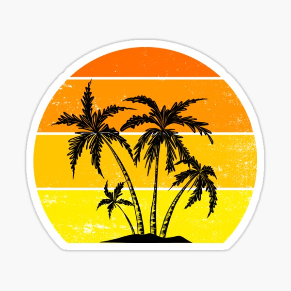 Item preview, Synthwave Sun Palm Trees Vintage Style designed and sold by zahir04.