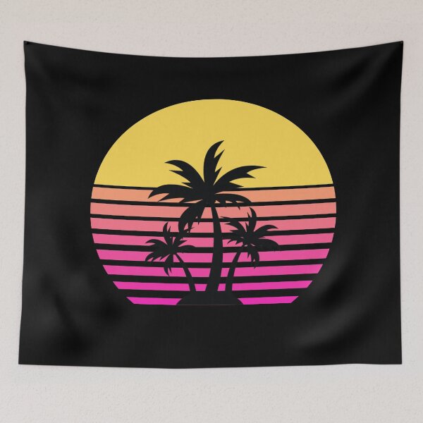 Item preview, Synthwave Sun Palm Trees Retro Style designed and sold by zahir04.