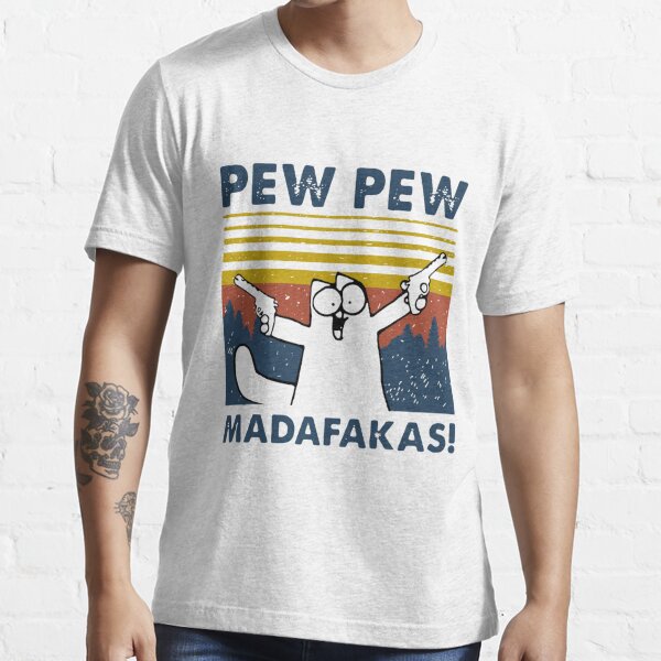 Pew pew Madafakas Cat Essential T-Shirt
