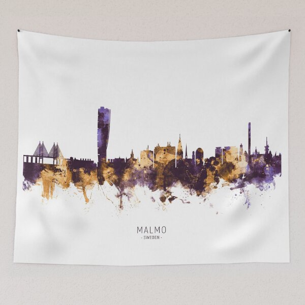 Item preview, Malmo Sweden Skyline designed and sold by ArtPrints.