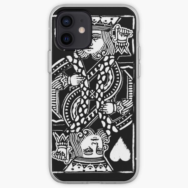 King of Hearts Painted Playing Card iPhone Soft Case