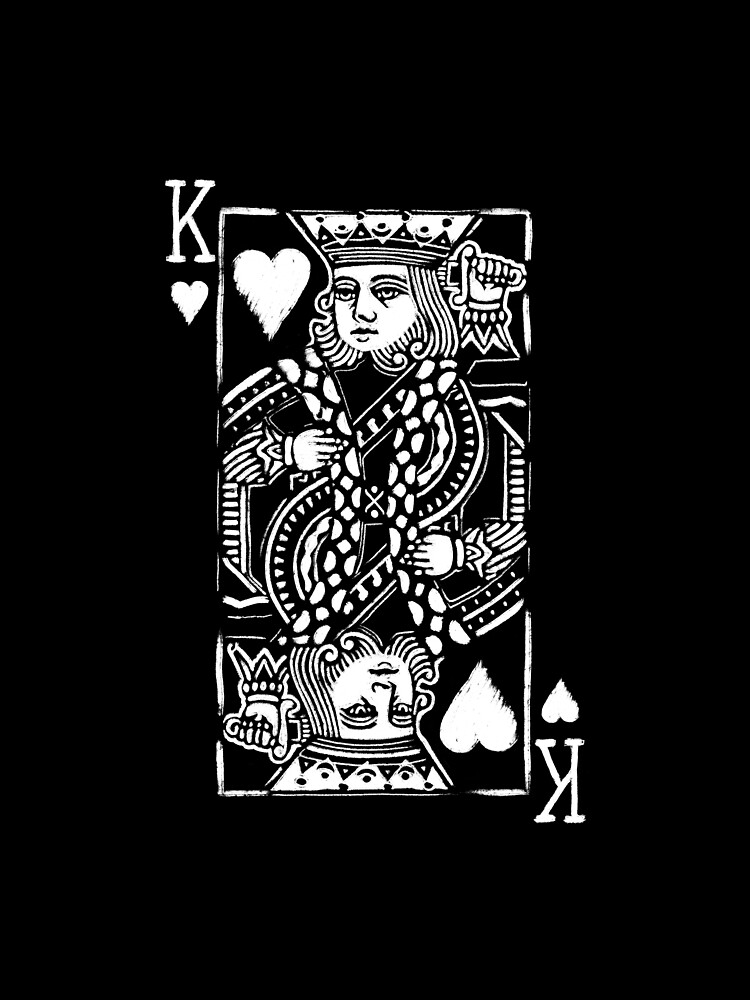 King of Hearts Painted Playing Card by fullrangepoker