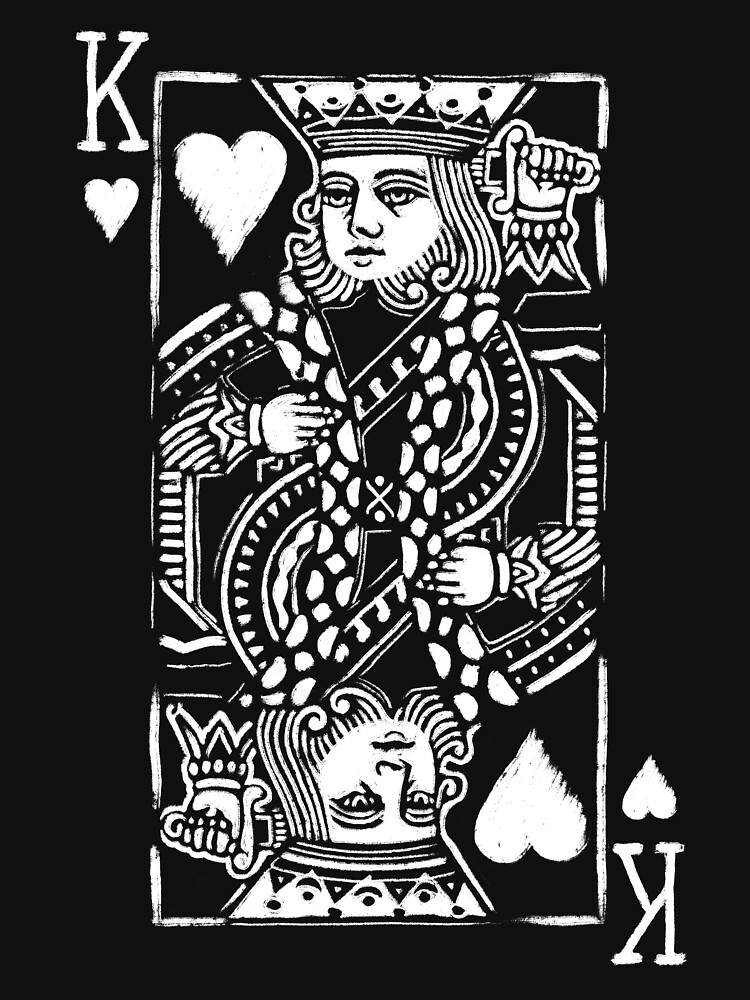 King of Hearts Painted Playing Card by fullrangepoker