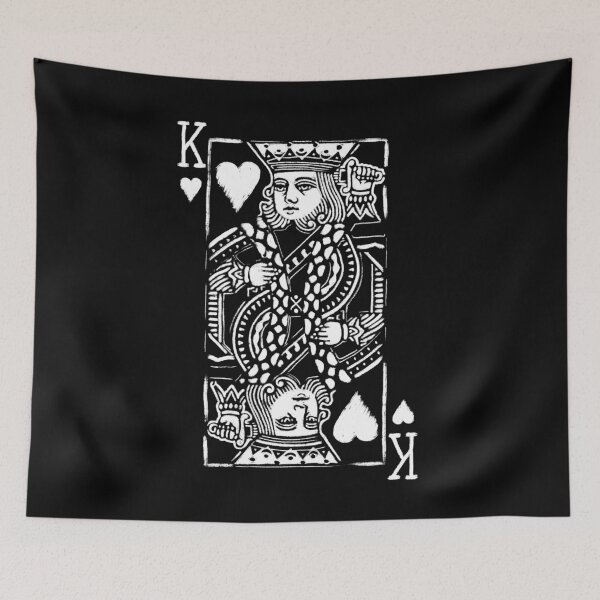 Item preview, King of Hearts Painted Playing Card designed and sold by fullrangepoker.
