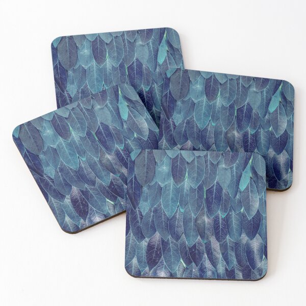 Item preview, Blue Leaves and Feathers Sci-Fi Texture designed and sold by yisela.