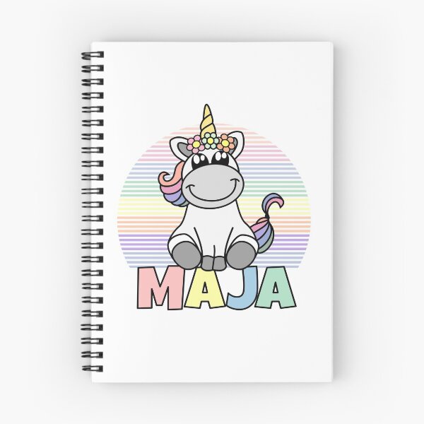 Item preview, Maja First Name Cute Unicorn Rainbow designed and sold by xsylx.