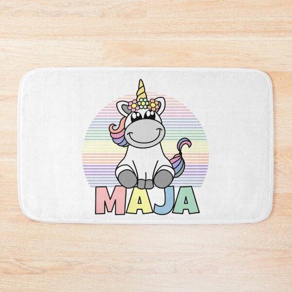 Item preview, Maja First Name Cute Unicorn Rainbow designed and sold by xsylx.
