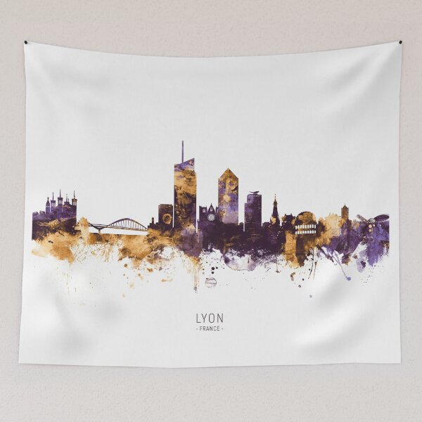 Item preview, Lyon France Skyline designed and sold by ArtPrints.