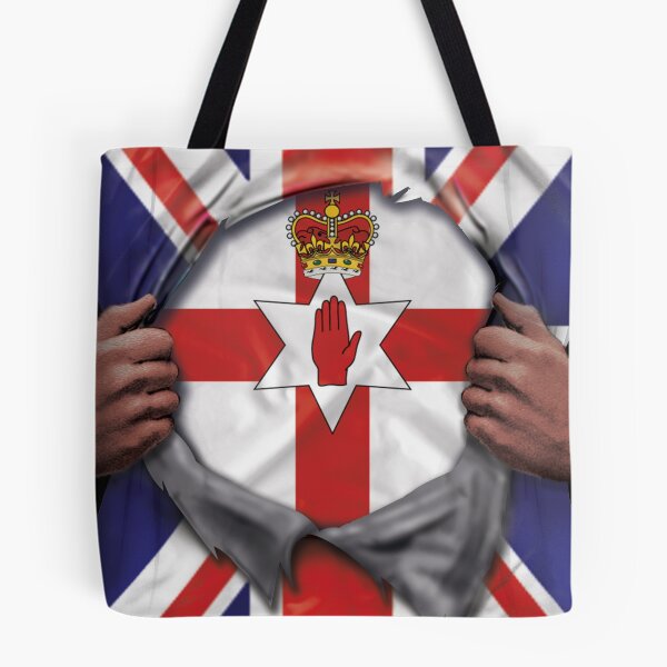Item preview,  Northern Ireland Flag Great Britain Flag Ripped - Gift For Irish From Northern Ireland designed and sold by Popini.