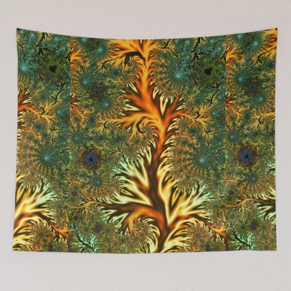 Item preview, colourful abstract floral branch pattern designed and sold by pinkal.