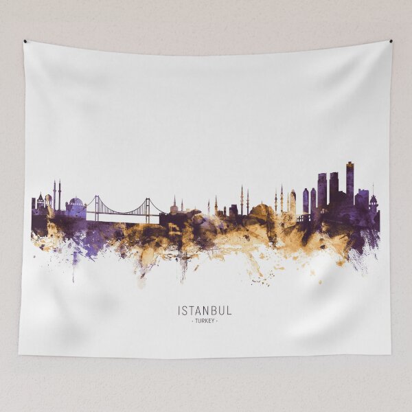 Artikelvorschau, Istanbul Turkey Skyline entworfen und verkauft von ArtPrints.