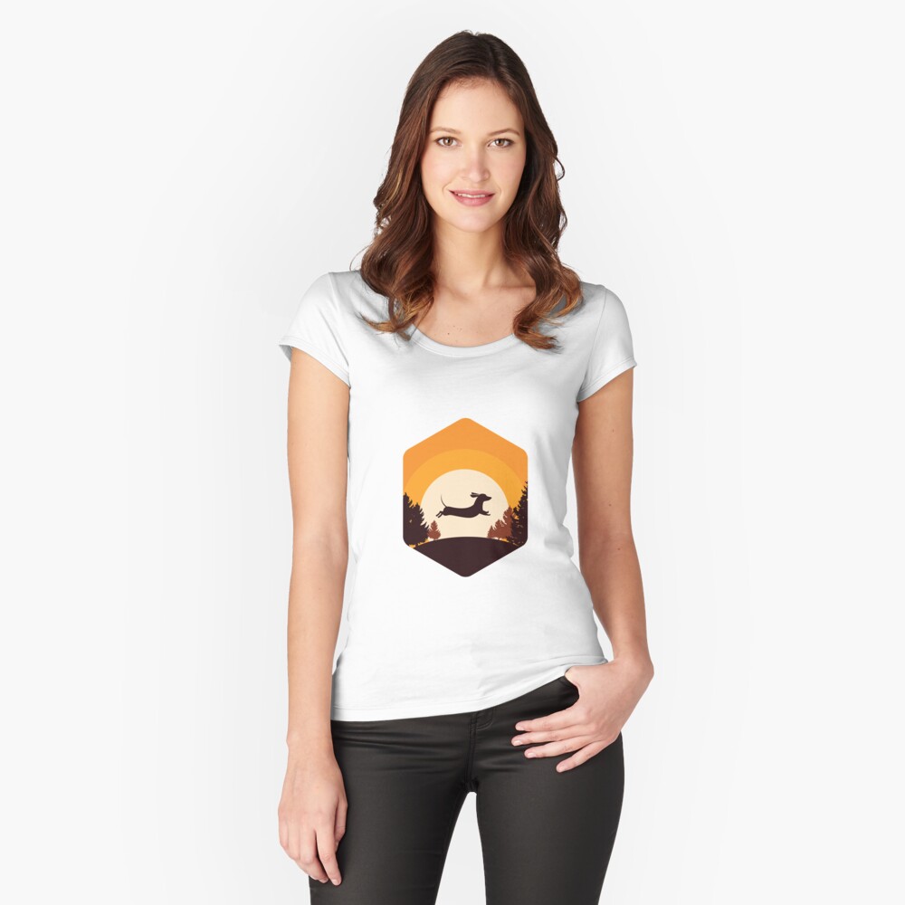 Item preview, Fitted Scoop T-Shirt designed and sold by mydachshund.