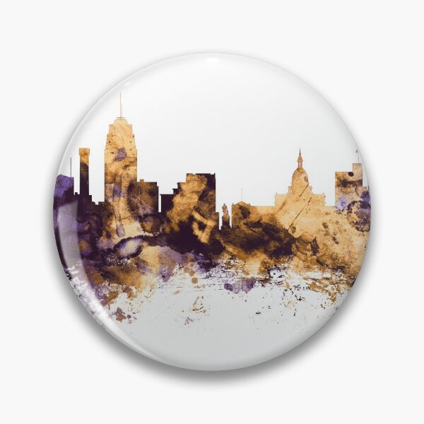 Item preview, Lansing Michigan Skyline designed and sold by ArtPrints.