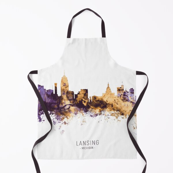 Item preview, Lansing Michigan Skyline designed and sold by ArtPrints.
