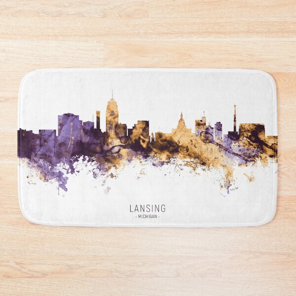 Item preview, Lansing Michigan Skyline designed and sold by ArtPrints.