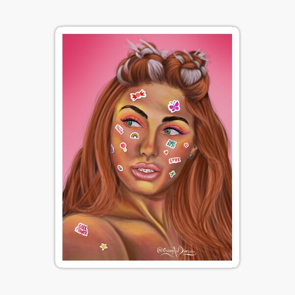 "Sticker Girl" Sticker by crazyartdreams Redbubble
