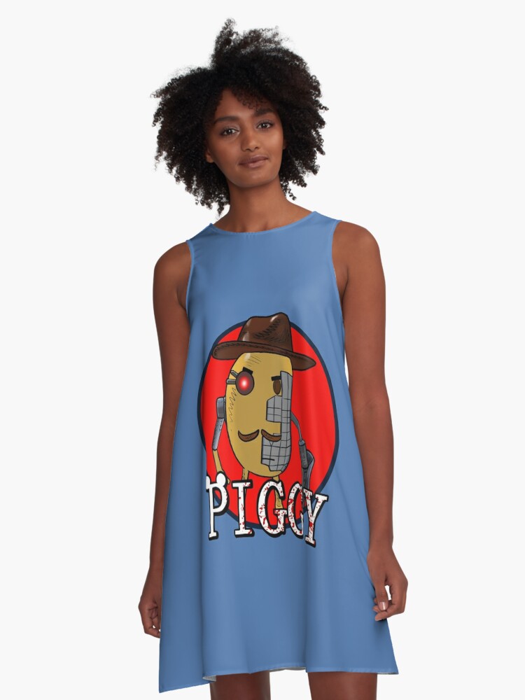 Mr P Cyborg From Piggy A Line Dress By Pickledjo Redbubble - roblox spider piggy