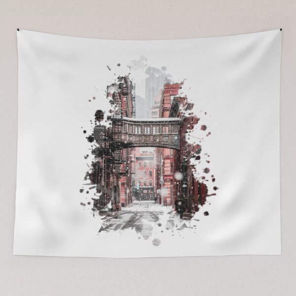Item preview, New York in Winter Watercolor Style Art designed and sold by yisela.