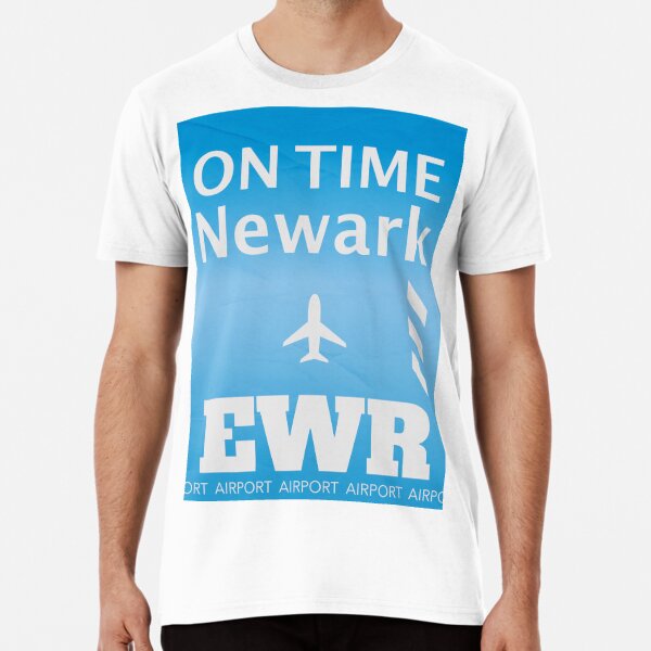 Kids XS-4XL Fly Newark EWR Airport T-Shirt Men New Jersey Airplane Jet NJ 