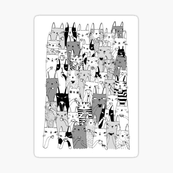 Morning cats Sticker