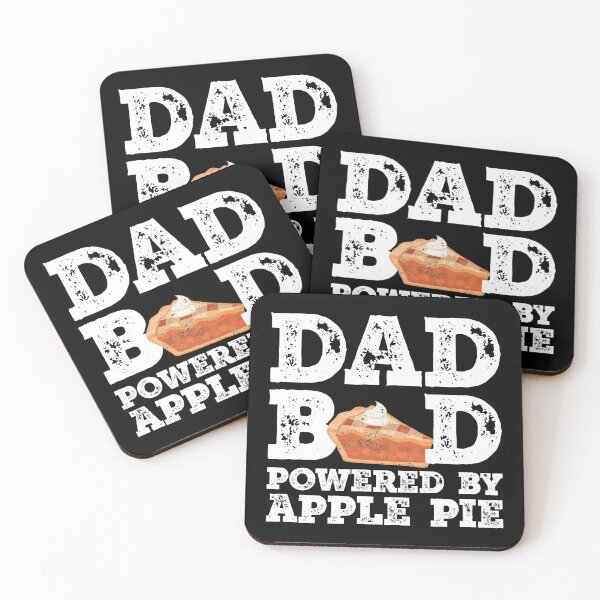 Item preview, Dad Bod Powered By Apple Pie Father Figure Gifts Idea with Funny Graphic for Food Lovers designed and sold by Orange Pieces.