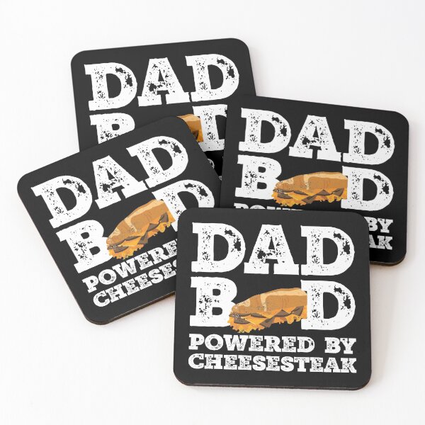 Item preview, Dad Bod Powered By Cheesesteak Father Figure Gifts Idea with Funny Graphic for Food Lovers designed and sold by Orange Pieces.