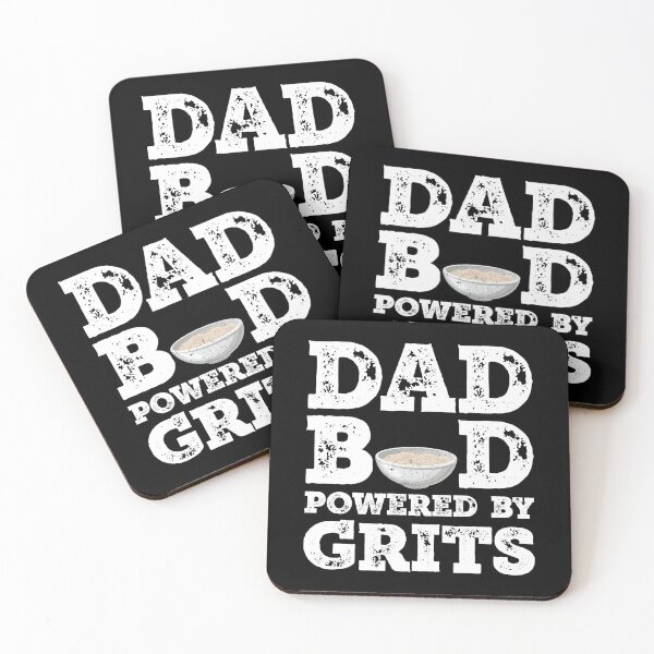 Item preview, Dad Bod Powered By Grits Father Figure Gifts Idea with Funny Graphic for Food Lovers designed and sold by Orange Pieces.